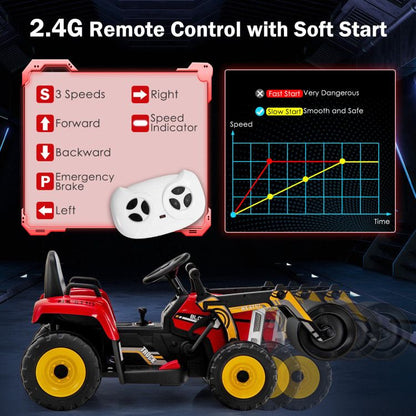 12V Kids Ride on Road Roller with 2.4G Remote Control - Discount Msrp 