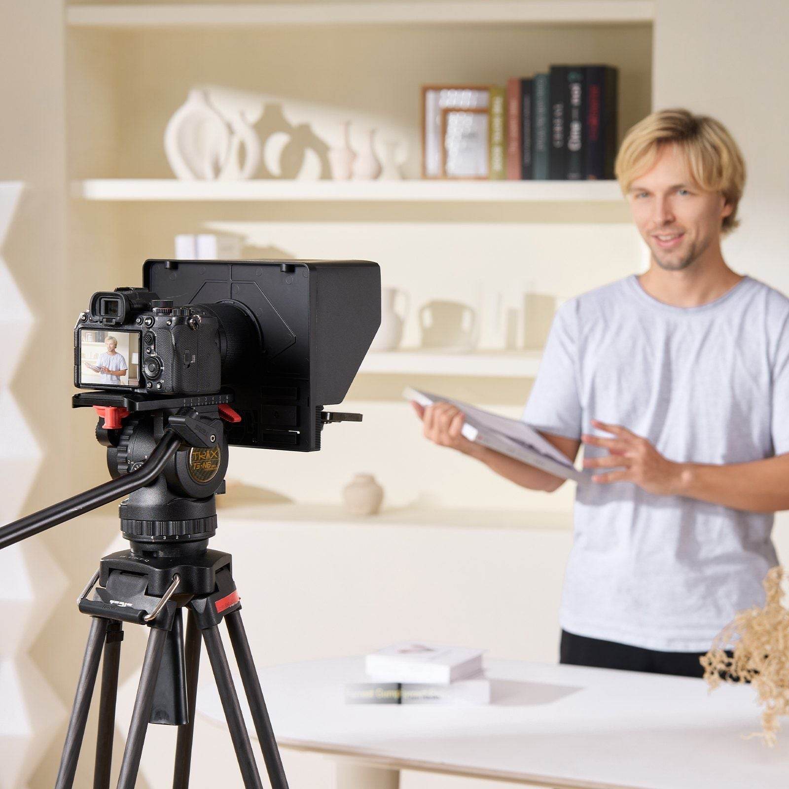 10'' Portable Teleprompter Remote for Webcam Smartphone Live Streaming - Discount Msrp 