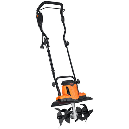 VEVOR 10 Amp Electric Tiller, 14" Tilling Width 3.94" Tilling Depth Corded Electric Tiller/Cultivator, Steel Mn Tines, Rototiller for Garden Lawn Soil Digging - Discount Msrp 