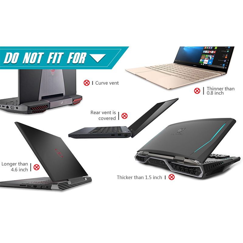 Laptop Fan Cooler with Temperature Display; Rapid Cooling; Auto-Temp Detection; 13 Wind Speed(2600-5000RPM); Perfect for Gaming Laptop; Nintendo Switch - Discount Msrp 