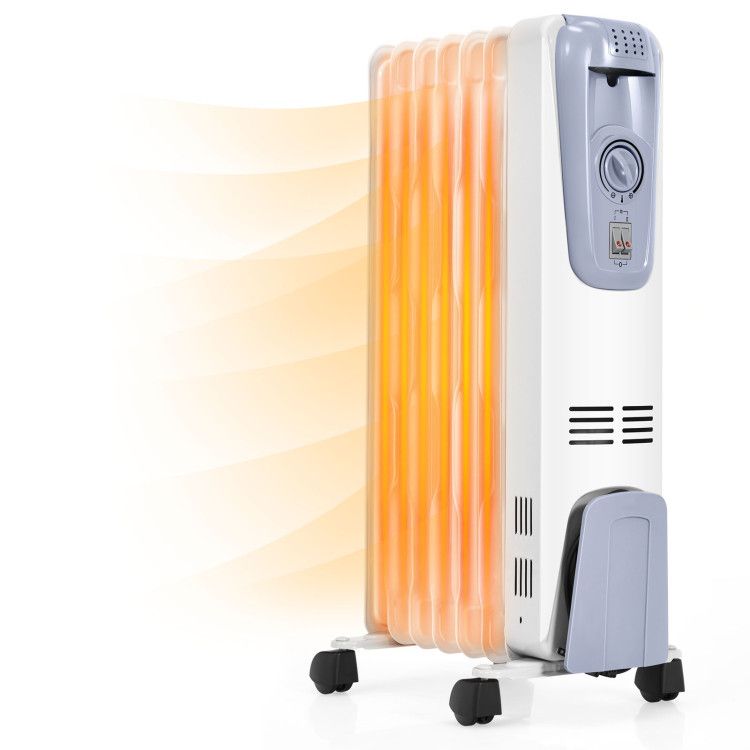 1500W Electric Oil Filled Radiator with 4 Bottom Wheels - Discount Msrp 