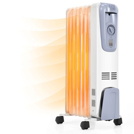1500W Electric Oil Filled Radiator with 4 Bottom Wheels - Discount Msrp 