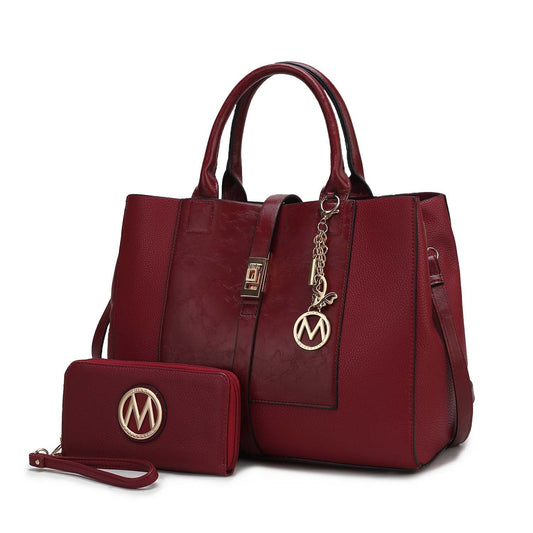 MKF Collection Yola Satchel Bag with Wallet Vegan Leather Women by Mia K - Discount Msrp 