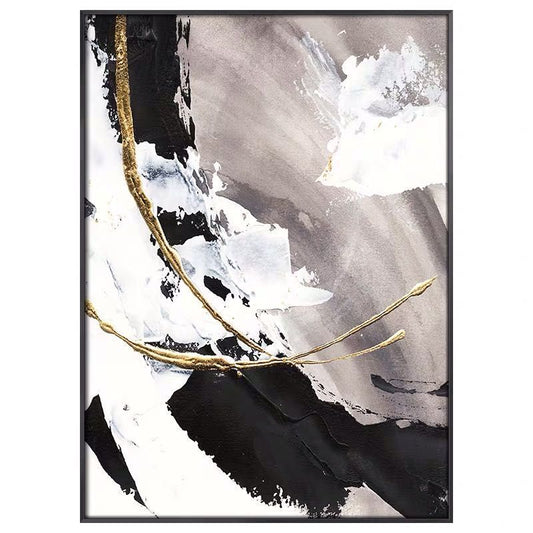 100% Hand Painted High Quality Abstract Canvas Oil Painting Thick Textured GOLDEN Wall Art Large Modern Living Room Porch Decoration No Framed - Discount Msrp 