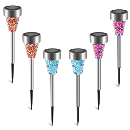 6Packs Solar Garden Lights Outdoor Solar Pathway Lights IP44 Water-resistant Landscape Lights 8Hrs Lawn Lamps for Yard Driveway Walkway - Discount Msrp 