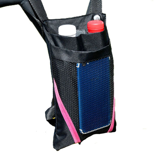 Bike Handlebar Bag Bicycle Front Frame Storage Bag Slim Portable Cycling Rack Pack, Pink - Discount Msrp 