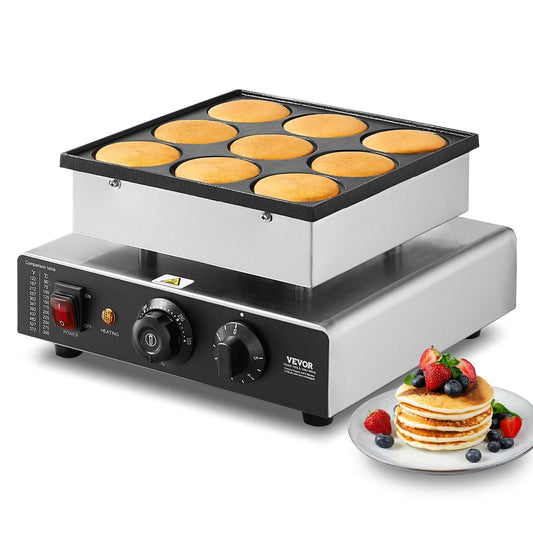 VEVOR 9PCS 76mm Dutch Pancake Maker Commercial Dorayaki Baker 850W Non-stick - Discount Msrp 