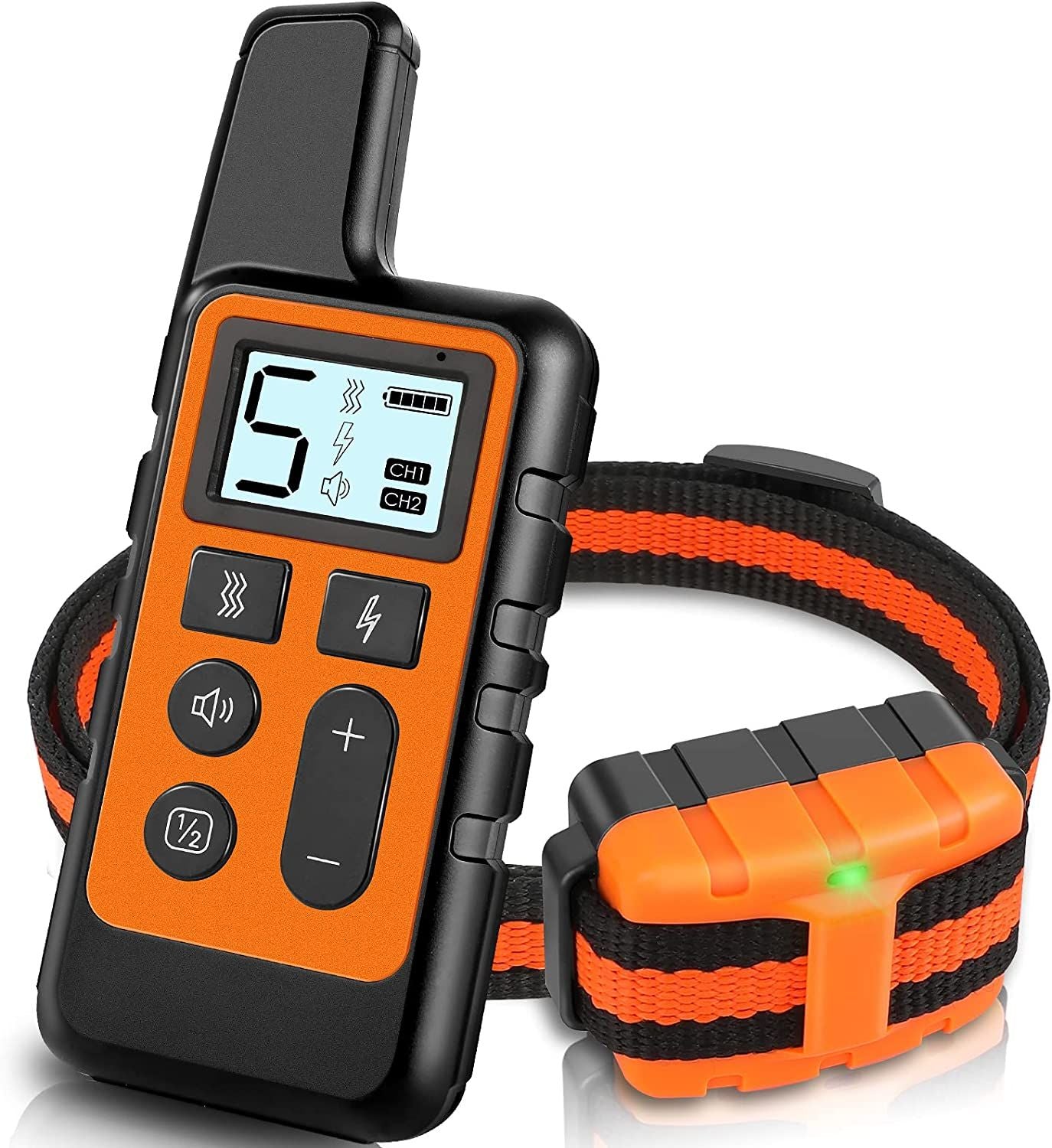 Dog Training Collar; Waterproof Shock Collars for Dog with Remote Range 1640 ft; 3 Training Modes; Beep; Vibration and Shock; Rechargeable Electric Dog Collar for Small Medium Large Dogs - Discount Msrp 
