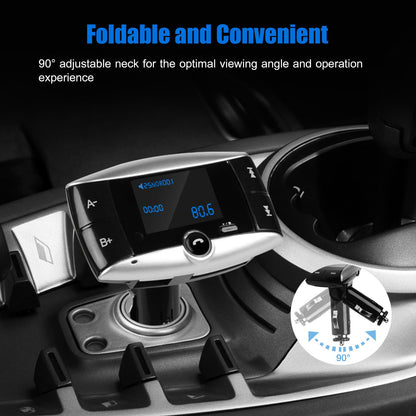 Car Wireless FM Transmitter USB Charger Hands-free Call MP3 Player SD Card Reading Aux-in LED Display - Discount Msrp 