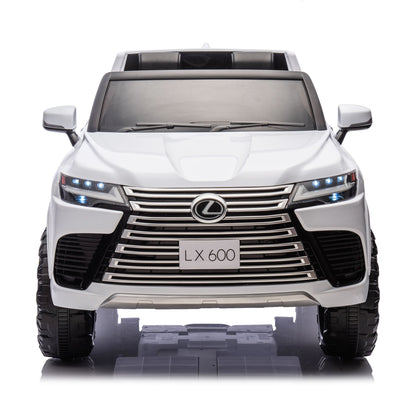 Licensed LEXUS LX600 24V Two-seater XXL Kids Ride On Car W/Parents Control,Seat width 20 inches,2WD,Four-wheel suspension,Bluetooth,MP3,Music,Power display,Speeds 1.86-3.11MPH For Kids. - Discount Msrp 