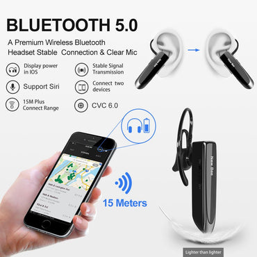 Bluetooth 5.0 Wireless Headphones Headset Earbuds Earphones with Mic 24Hrs Mini Handsfree Earpiece for iPhone xiaomi - Discount Msrp 