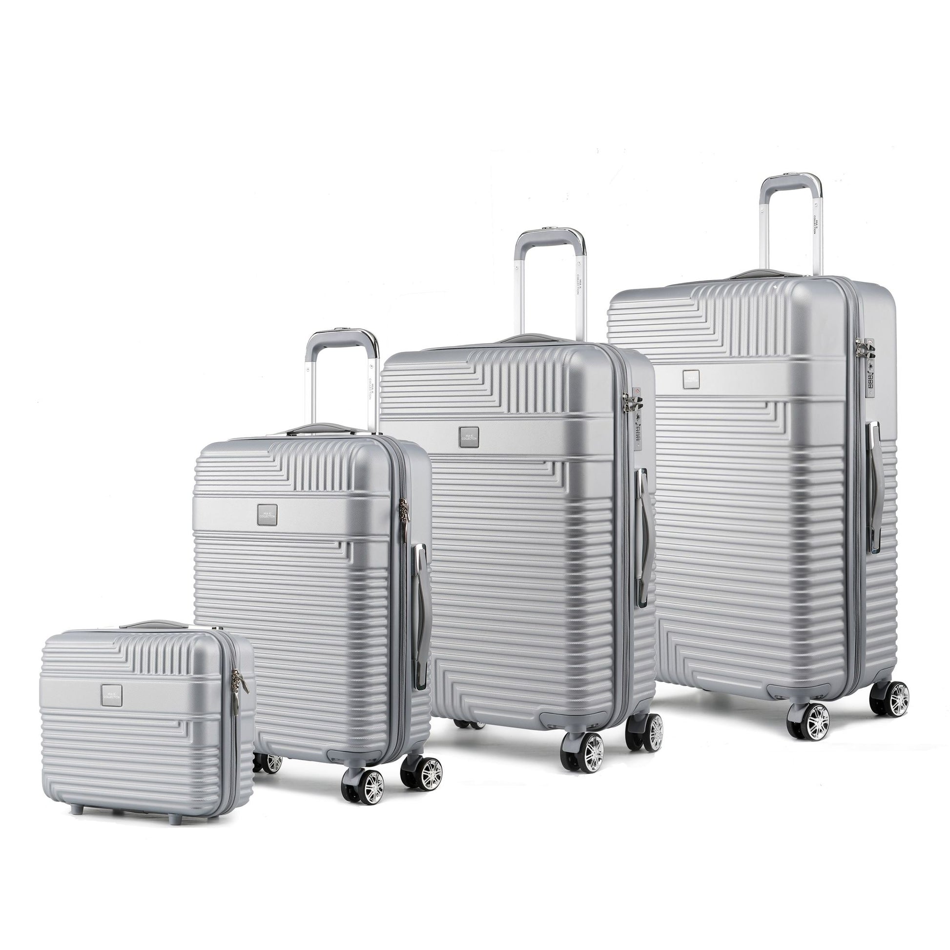 MKF Collection Mykonos Luggage Set- Extra Large Check-in, Large Check-in, Medium Carry-on, and Small Cosmetic Case by Mia K - Discount Msrp 