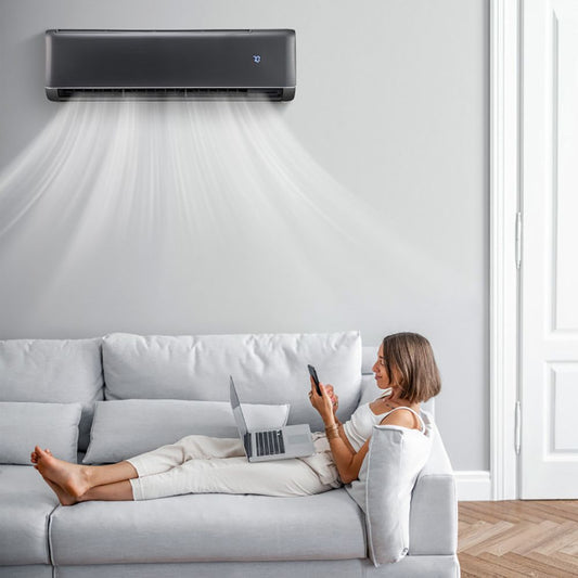 12000 BTU 21 SEER2 208-230V Wifi Enabled Mini Split Air Conditioner and Heater Gray - Discount Msrp 