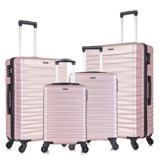 Hardshell Luggage Sets Suitcase ABS Lightweight with Spinner Wheels and TSA Lock Blue - Discount Msrp 