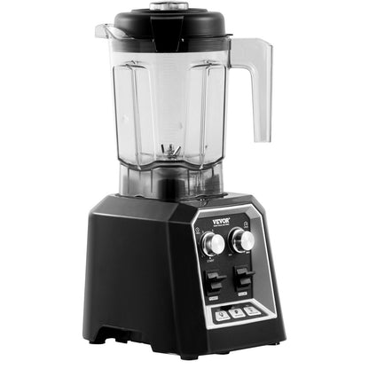 VEVOR Professional Blender, Commercial Countertop Blenders, 68 oz Jar Blender Combo, Stainless Steel 3 Functions Blender, for Frozen Drinks, Shakes, Smoothies, Peree, and Crush Ice, Black - Discount Msrp 