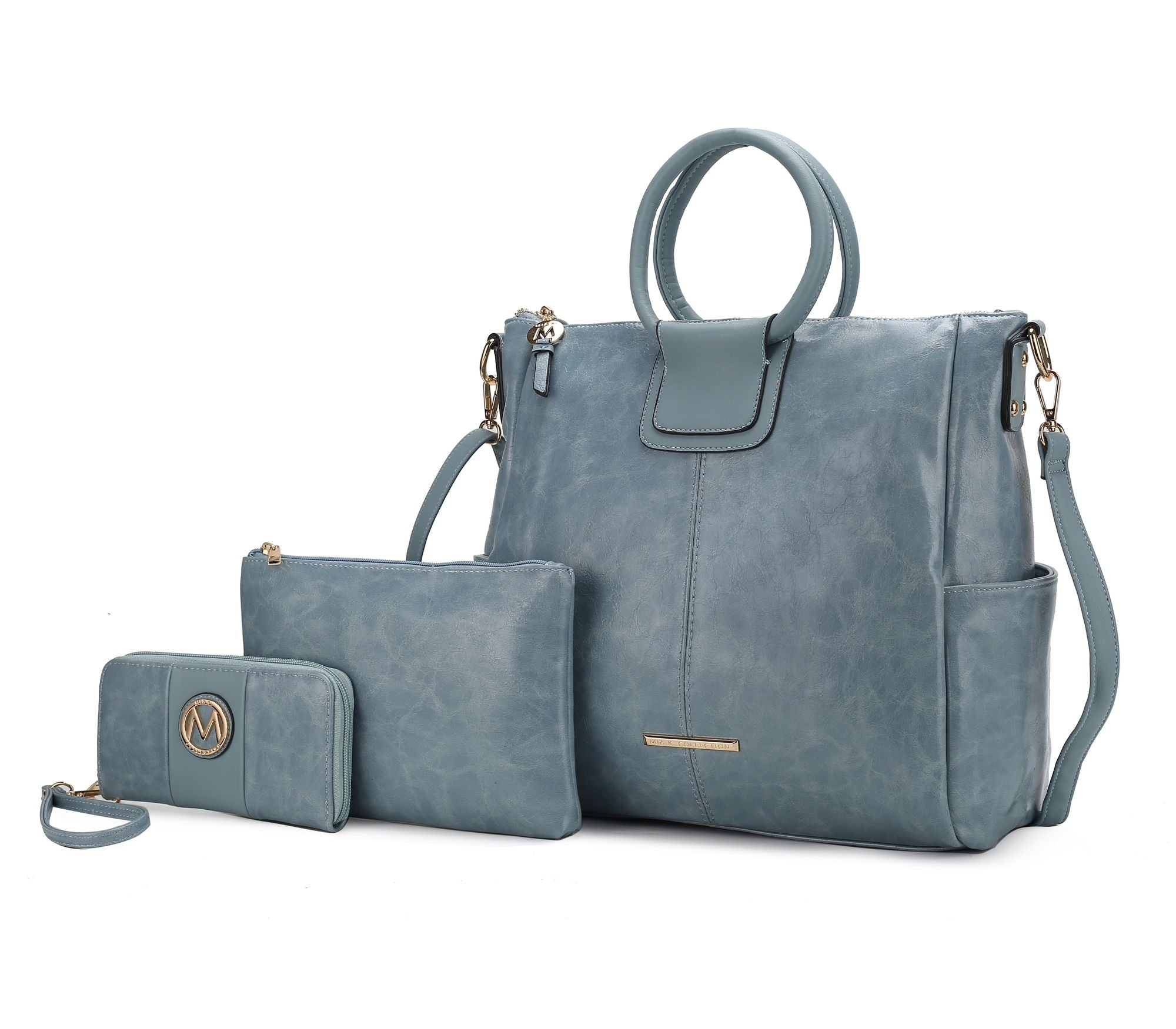MKF Collection Zori Tote Handbag with Pouch and Wallet Vegan Leather Women by Mia k - Discount Msrp 