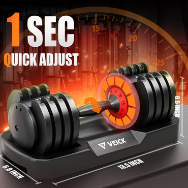 25LB 5 in 1 Single Adjustable Dumbbell Free Dumbbell Weight Adjust with Anti-Slip Metal Handle, Ideal for Full-Body Home Gym Workouts - Discount Msrp 
