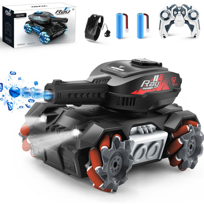 4DRC Y1 RC Crawler Scale Water Bullet Shooting Remote Control Cars,Kids 4WD Battle Stunt Car,All Terrain RC Truck with 360°Rotating,Toy Gift for Boys Girls Kids,Blue - Discount Msrp 