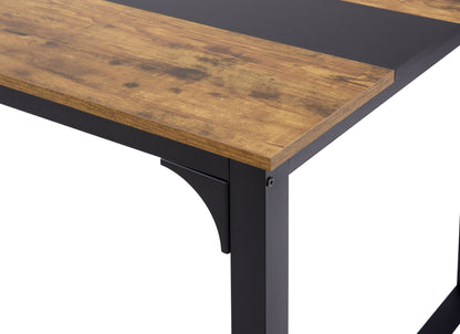 Computer Desk Large Office Desk, 59.8 Inch Gaming Desk Writing Desk Work Desk for Home Office, Study, Modern Simple Wooden Desk, Large Legroom, Metal Frame, Rustic/Black - Discount Msrp 
