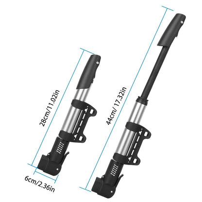 Mini Bike Pump Portable Bicycle Tire Inflator Ball Air Pump w/ Mount Frame For Mountain Road Bike Presta Schrader - Discount Msrp 
