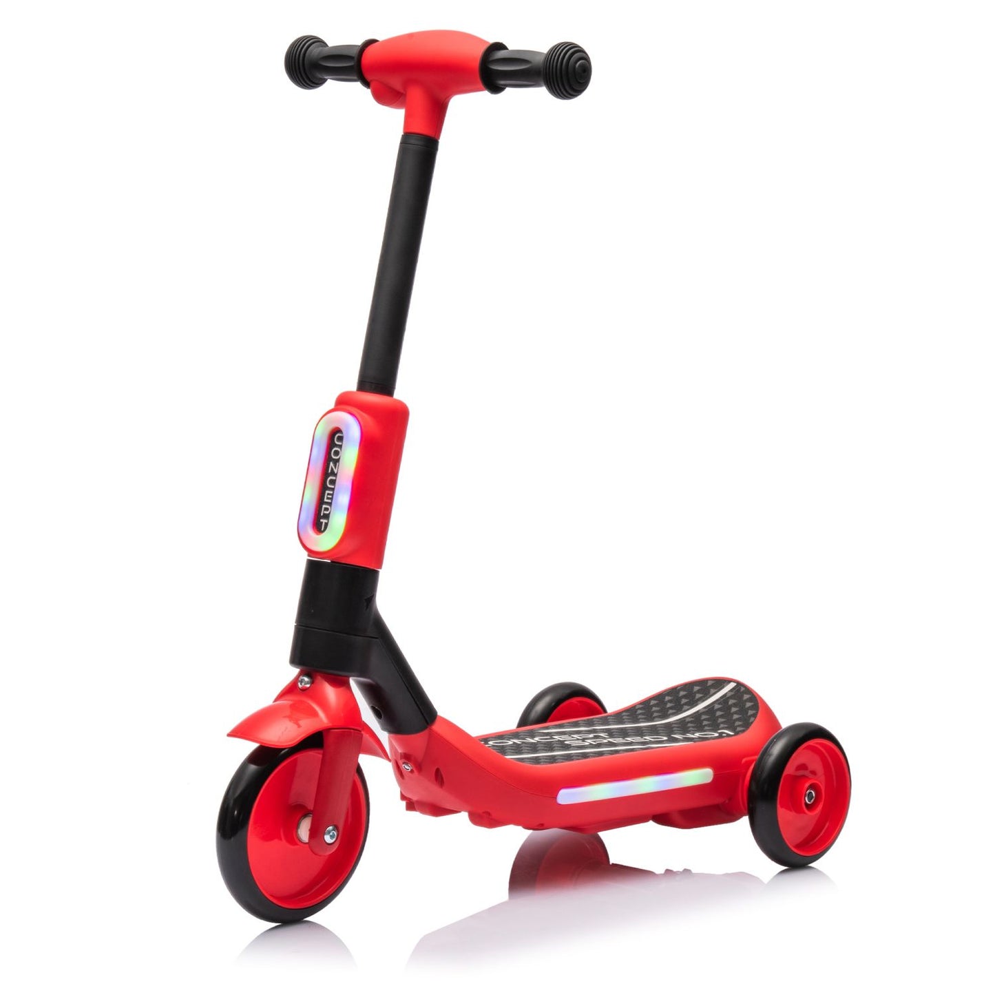2in1 Kids Ride On Three-Wheel Electric Scooter,Tail Color Lights W/Spray,Wider Pedal,PU Wheels For Effective Floor Protection,Independent Light Switch With Music,One Button Acceleration For Kids 3+ - Discount Msrp 