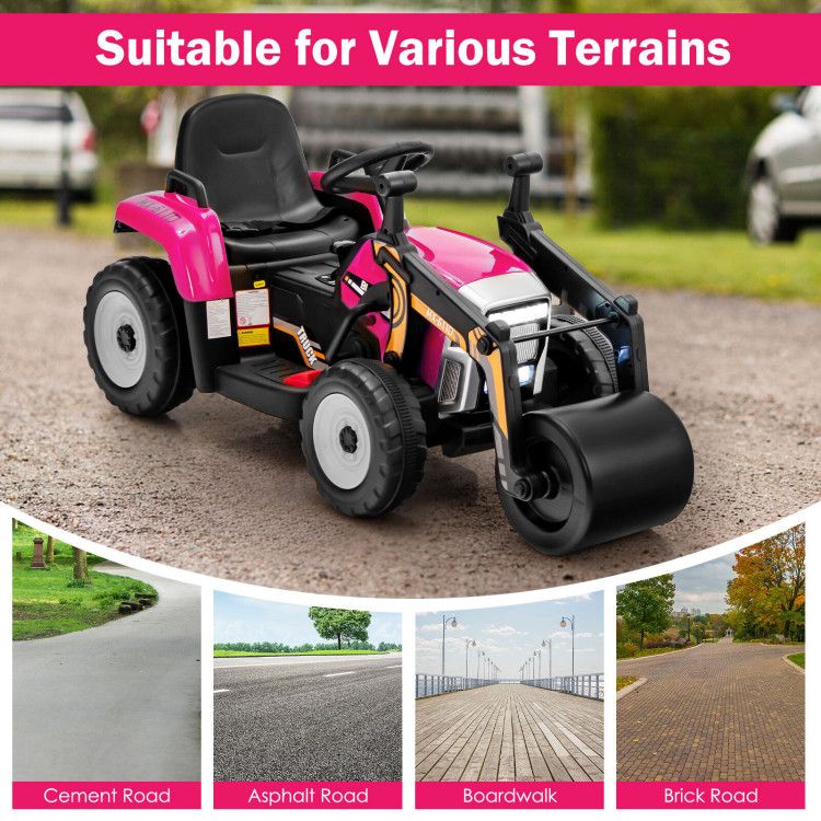12V Kids Ride on Road Roller with 2.4G Remote Control - Discount Msrp 