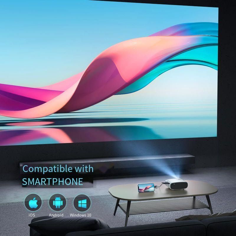 X26 Free shipping from this provider
Mini Projector, 2024 Upgraded 1080P HD Projector, Portable Projector With Tripod, Movie Projector Compatible With Android/iOS/Windows/TV Stick/USB - Discount Msrp 