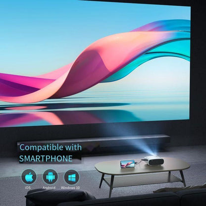 X26 Free shipping from this provider
Mini Projector, 2024 Upgraded 1080P HD Projector, Portable Projector With Tripod, Movie Projector Compatible With Android/iOS/Windows/TV Stick/USB - Discount Msrp 