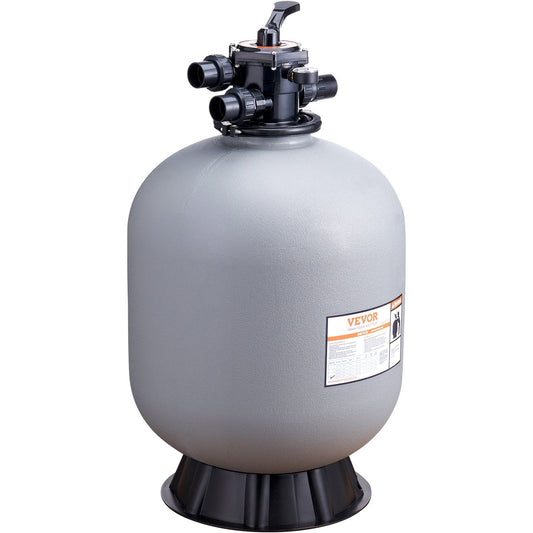 VEVOR Sand Filter, 24-inch, Up to 65 GPM Flow Rate, Above Inground Swimming Pool Sand Filter System with 7-Way Multi-Port Valve, Filter, Backwash, Rinse, Recirculate, Waste, Winter, Closed Functions - Discount Msrp 