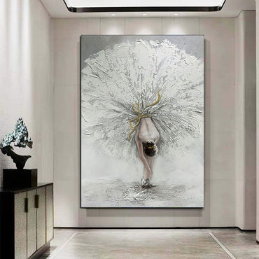 Hot sale Dancing Girl Oil Painting on Canvas Hand Painted abstract figure wall art picture for living room home decor - Discount Msrp 