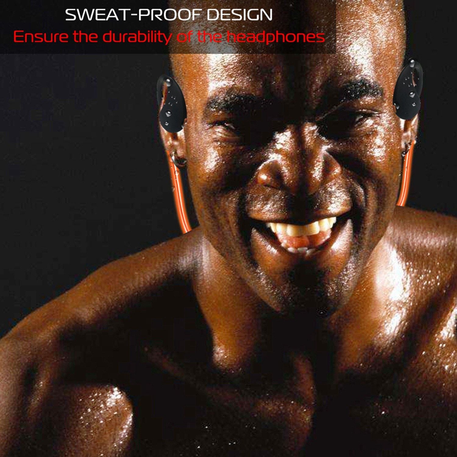 Wireless Sports Headsets Wireless V4.1 Neckband Earphones HD Stereo Sweat-proof Headphones Earbuds - Discount Msrp 