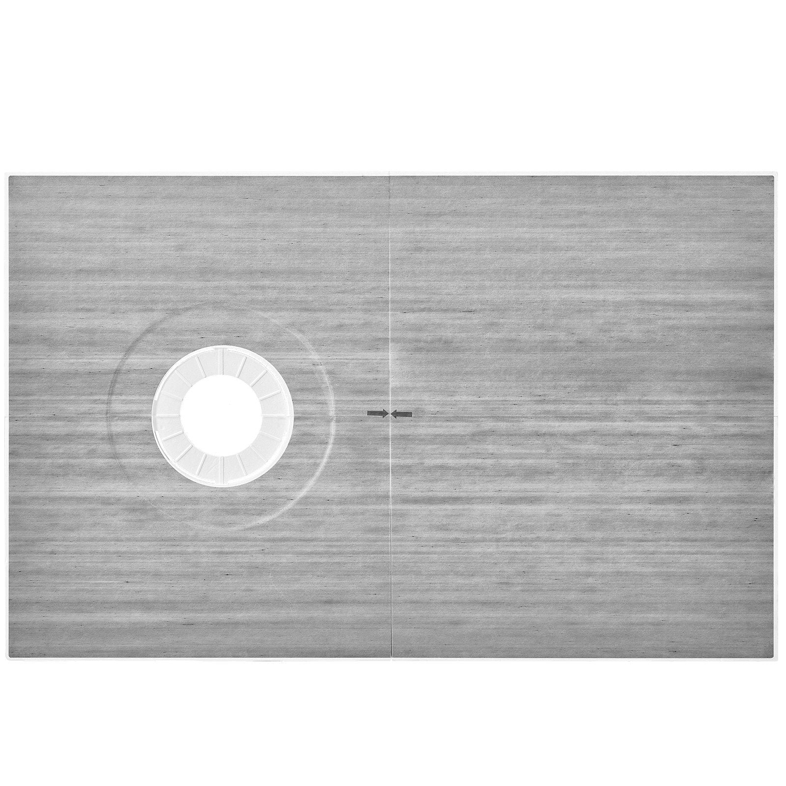 VEVOR Shower Curb Kit, 60"x38" Shower Pan Kit with 6.3" Offset Drain, Lightweight EPS Shower Installation Kits with 2 Waterproof Cloths, Shower Pan Slope Sticks Fit for Bathroom - Discount Msrp 