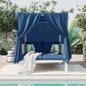 Outdoor Patio Sunbed with Curtains, High Comfort, Suitable for Multiple Scenarios - Discount Msrp 