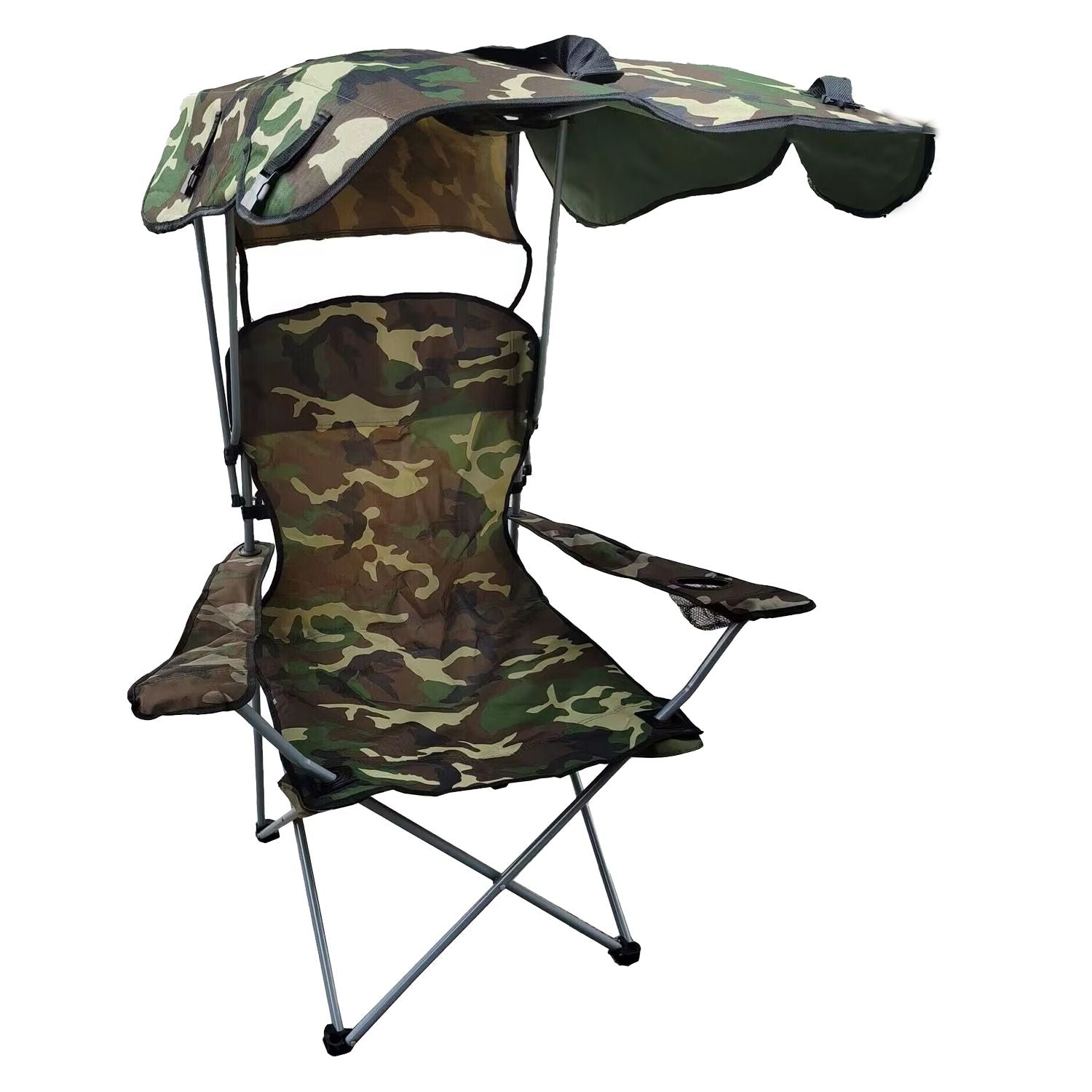 Foldable Beach Canopy Chair Sun Protection Camping Lawn Canopy Chair 330LBS Load Folding Seat - Discount Msrp 