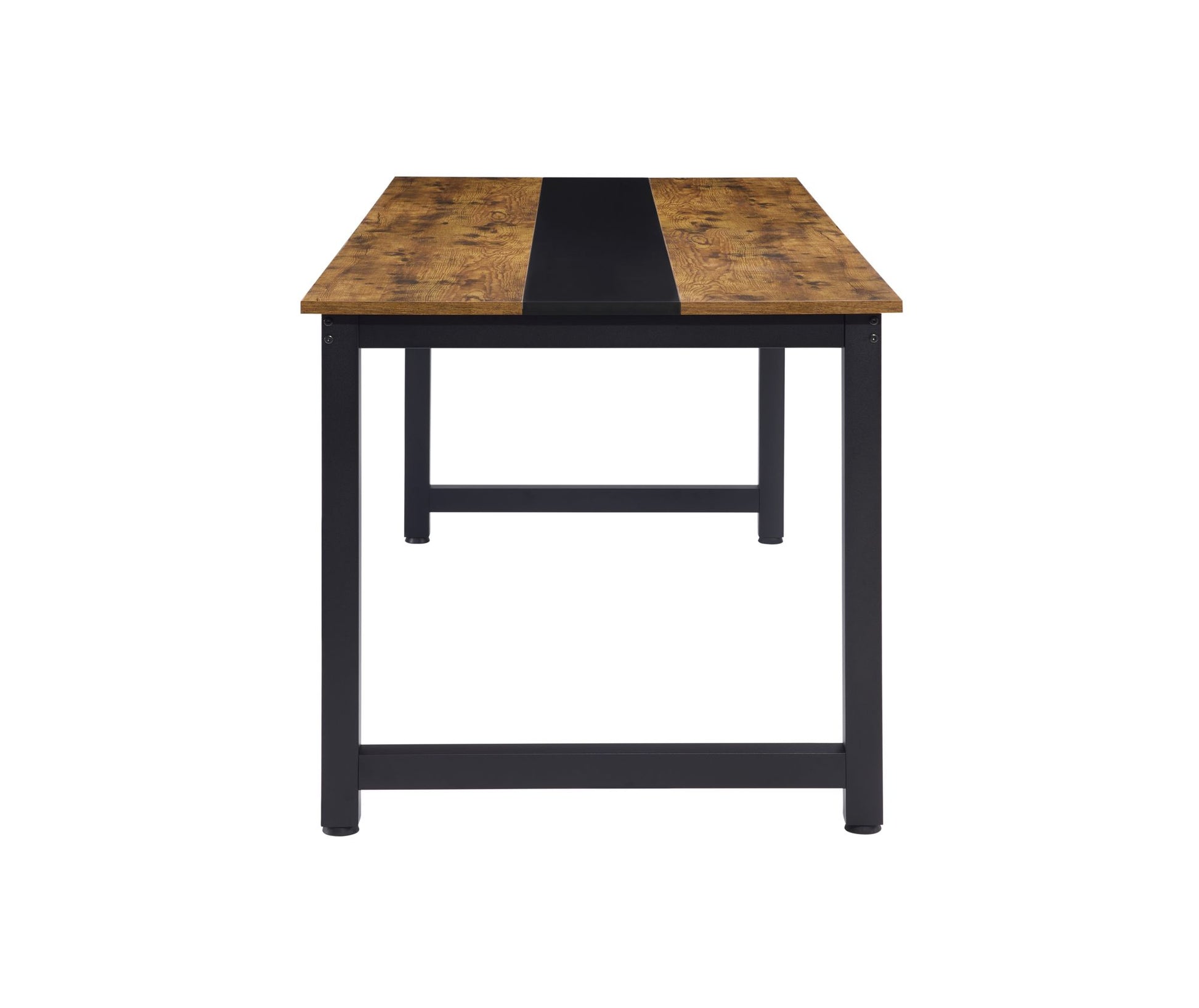 Computer Desk Large Office Desk, 59.8 Inch Gaming Desk Writing Desk Work Desk for Home Office, Study, Modern Simple Wooden Desk, Large Legroom, Metal Frame, Rustic/Black - Discount Msrp 