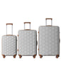 3-Piece Luggage Set Travel Lightweight Suitcases with Rolling Wheels, TSA lock & Moulded Corner, Carry on Luggages for Business, Trip, (20"/24"/28"), White - Discount Msrp 