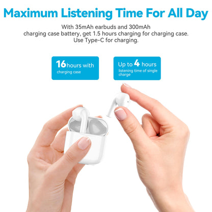 Smilism TWS Wireless Earbuds 5.0, 14.2mm HIFI Speaker Super mini design Touch Control in-Ear Headphones with Noise Reduction, Hi-Fi Stereo Audio, 15hours Type-C Quick Charging Case Waterproof - Discount Msrp 
