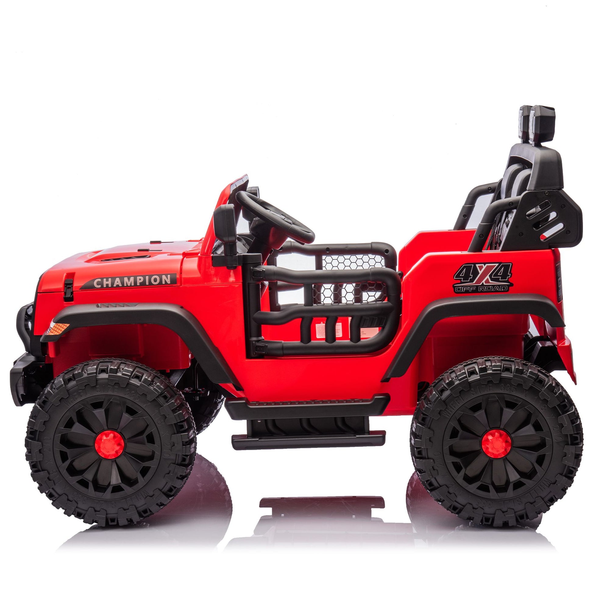 24V Two-seater Kids Ride On Electric Car W/parents control,Seat width 19.69in,400W motor,Four-wheel suspension,light&searchlight,USB,MP3,Bluetooth,Provide a speed of 1.86-4.35MPH for kids of 3+. - Discount Msrp 