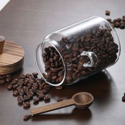 3 Pcs Glass Coffee Jars with Spoons, Candy Jars, Biscuit Jars, Storage Jars, Tea Jars, Snack Jars, Seasoning Jars, Salt Jars, Pepper Jars - Discount Msrp 