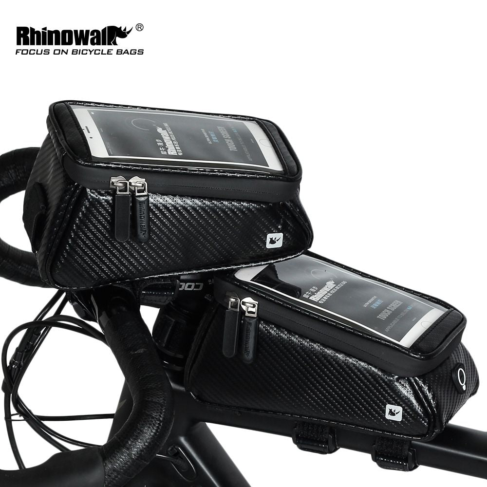 Bike Phone Front Frame Bag Bicycle Bag Waterproof Bike Phone Mount Top Tube Bag Bike Phone Case Holder Accessories Cycling Pouch Compatible Phone Under 6.5' - Discount Msrp 
