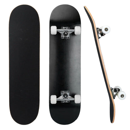 31x8in Skateboards Complete Standard Skate Boards For Girls Boys Beginner 9 Layers Maple Concave Skateboard For Kids Youth Teens - Discount Msrp 