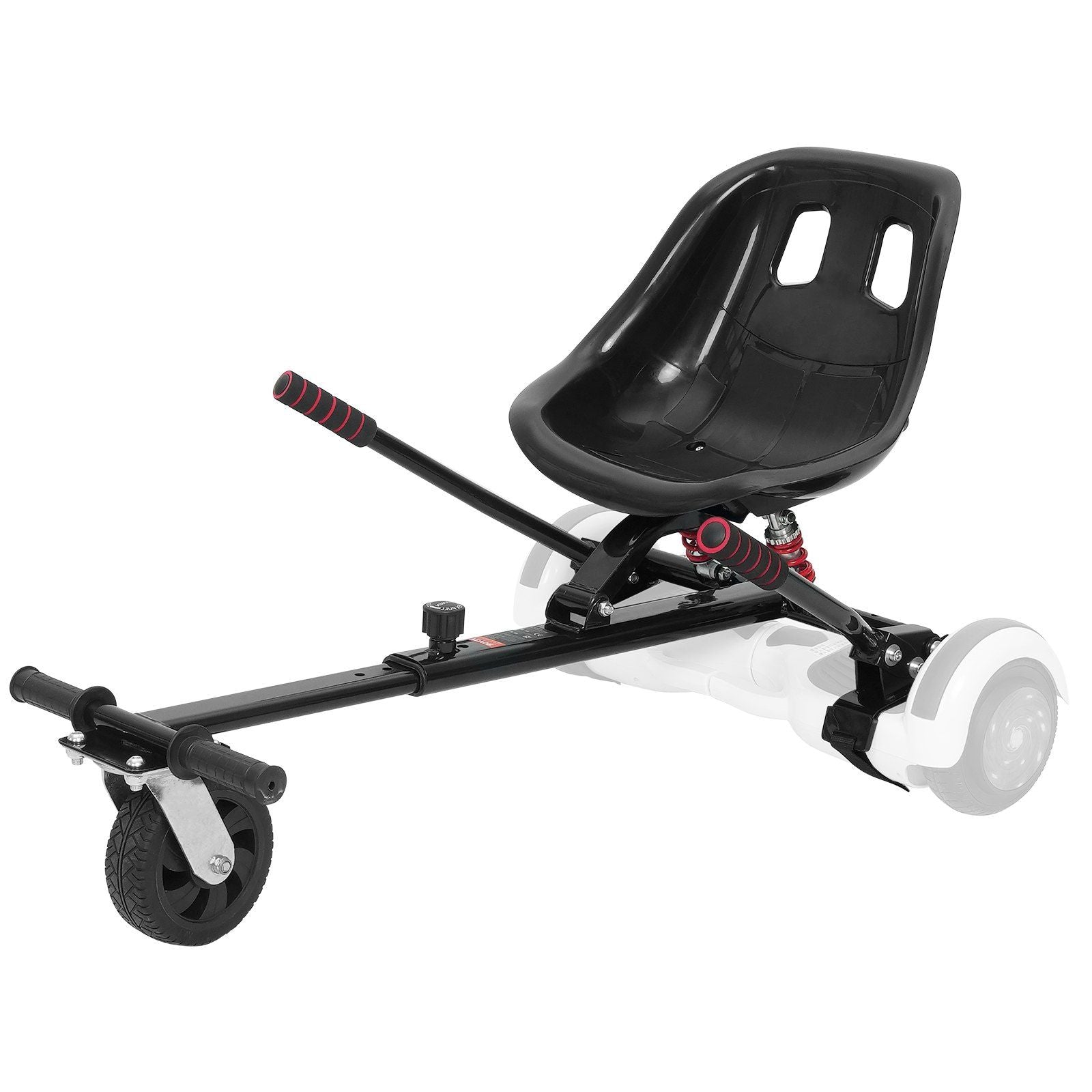 VEVOR Hoverboard Seat Attachment, for 6.5" 8" 8.5" 10" Hoverboards, Dual Shock Absorption System, Grips Control, Adjustable Length 270 LBS load Capacity, Hover Board Buggy Attachment, for Kids Adults - Discount Msrp 