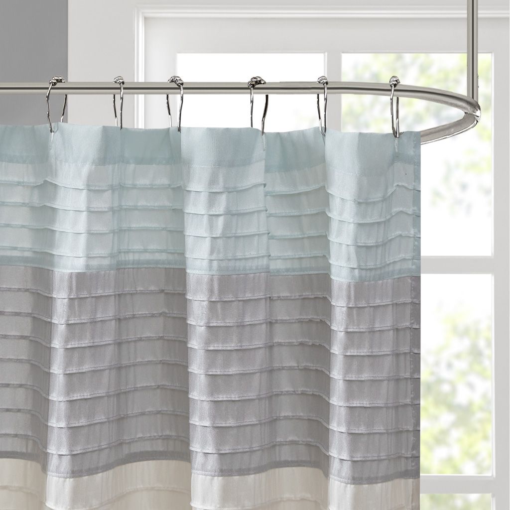 Faux Silk Shower Curtain - Discount Msrp 