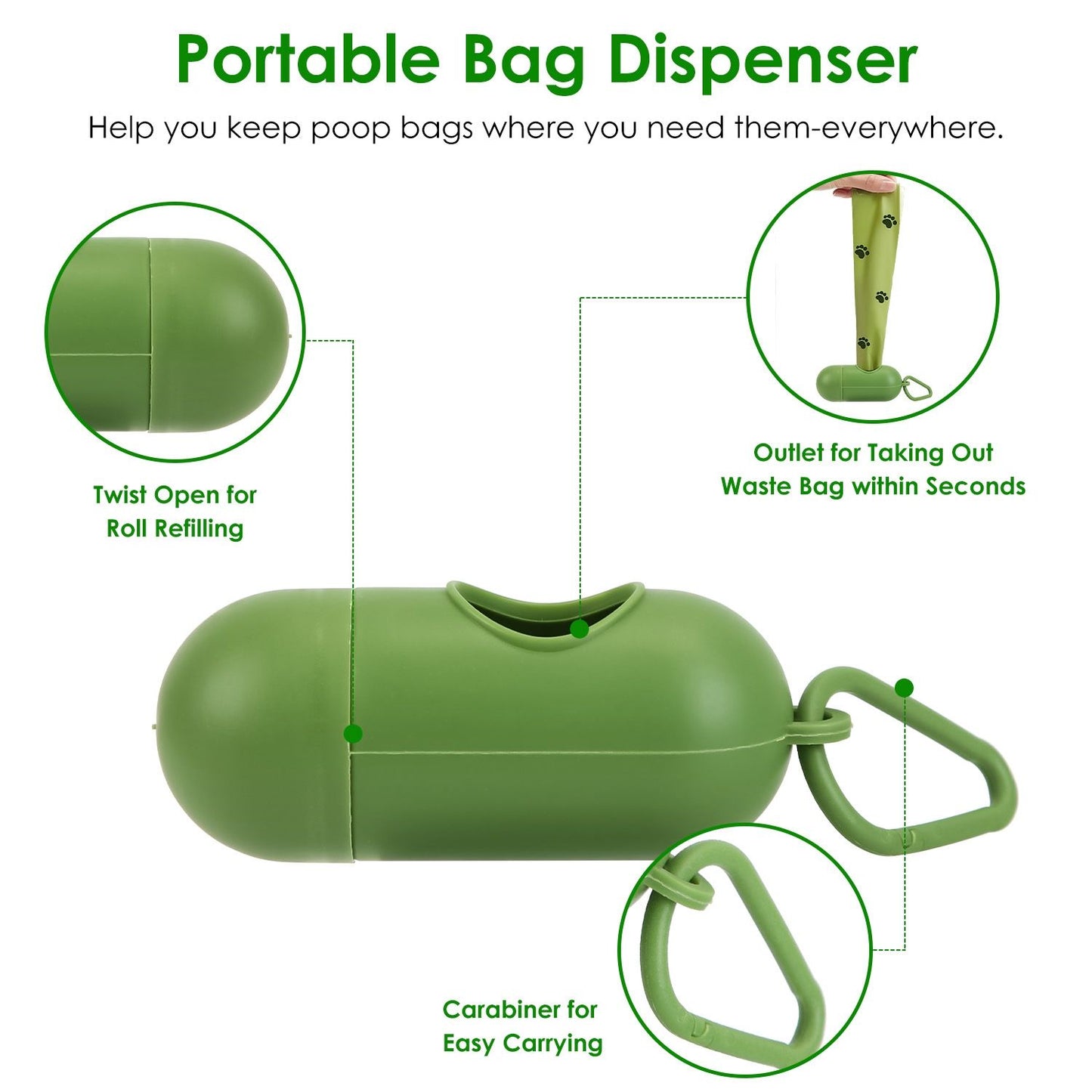Pooper Scooper Kit Dog Poop Rake & Swiveling Bin Poop Heavy Duty Pick Up Tool with Extra Long Handle 35 Waste Bags Dispenser - Discount Msrp 