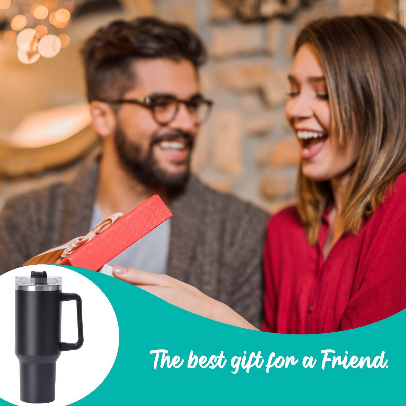 40oz large capacity tumbler With Handle And Straw Lid, Insulated Reusable Stainless Steel Water Bottles Travel Mug Coffee Cup car cup water cup For Men Women Outdoor Camping Driving, gift - Discount Msrp 