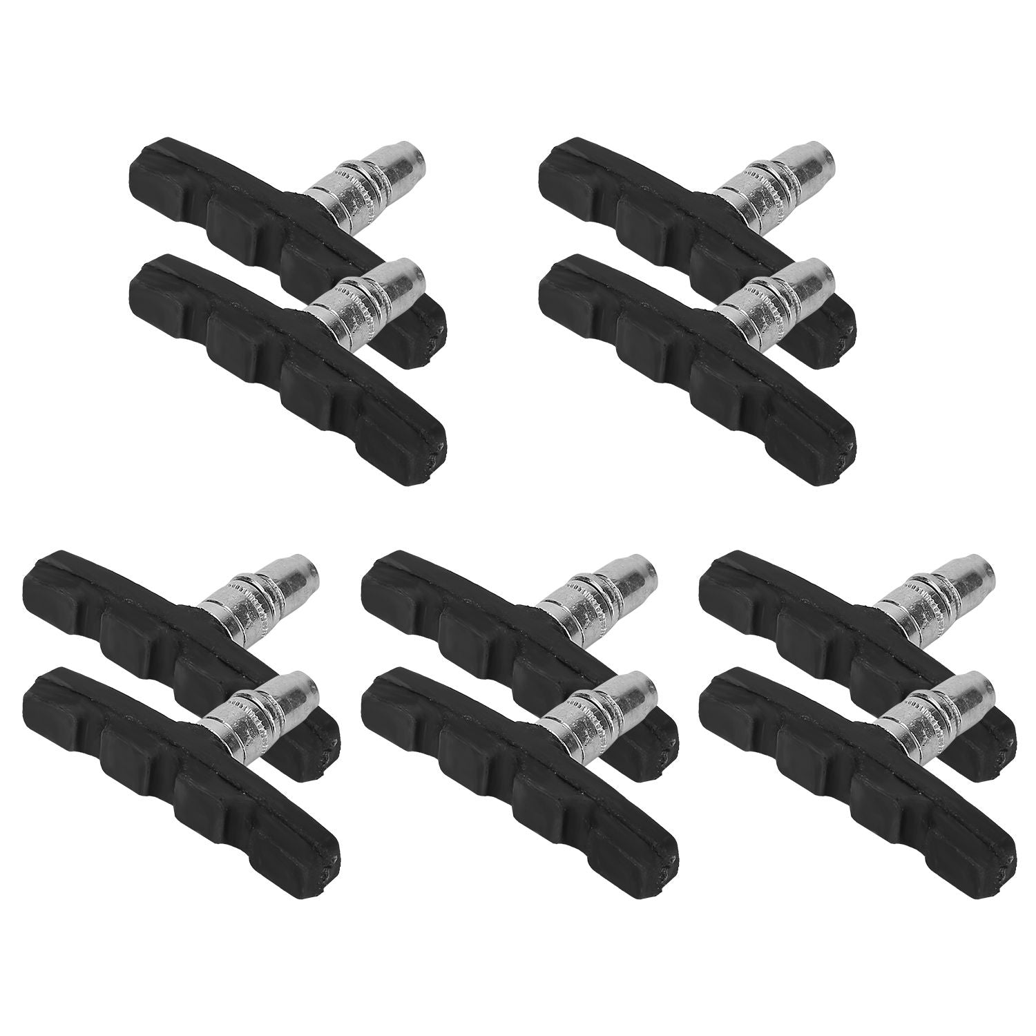 5 Pairs V Bike Brake Pads Road Mountain Bicycle V-Brake Blocks Set 70mm Non-Slip V Bicycle Stop Caliper - Discount Msrp 