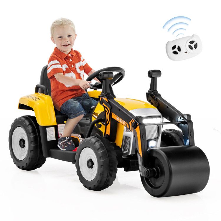 12V Kids Ride on Road Roller with 2.4G Remote Control - Discount Msrp 