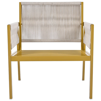 4-Piece Rope Patio Furniture Set, Outdoor Furniture with Tempered Glass Table, Patio Conversation Set Deep Seating with Thick Cushion for Backyard Porch Balcony - Discount Msrp 