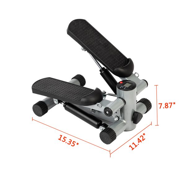 S025 Aerobic Fitness Step Air Stair Climber Stepper Exercise Machine New Equipment Silver - Discount Msrp 