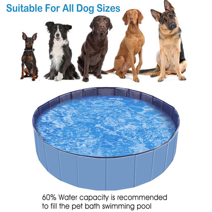 Foldable Pet Swimming Pool PVC Kiddie Baby Dog Swim Pool Bathing Tub Playmat Kids Pools - Discount Msrp 